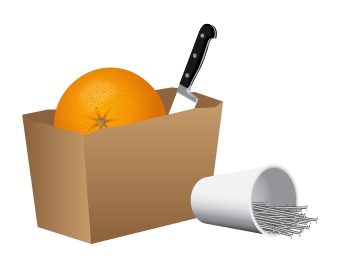 Orange in a brown bag image Orange in a brown bag